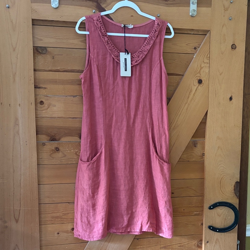 Elegant Pink Midi Dress